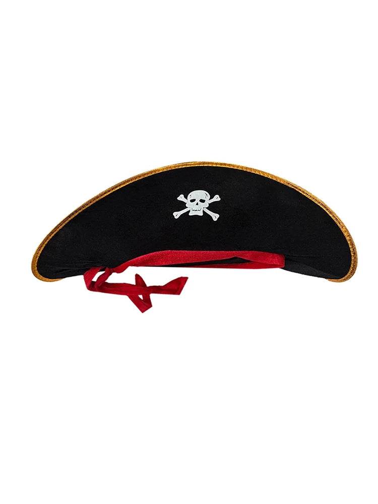 Adult Pirate Hat With Skull Print - thefancydress.co.uk