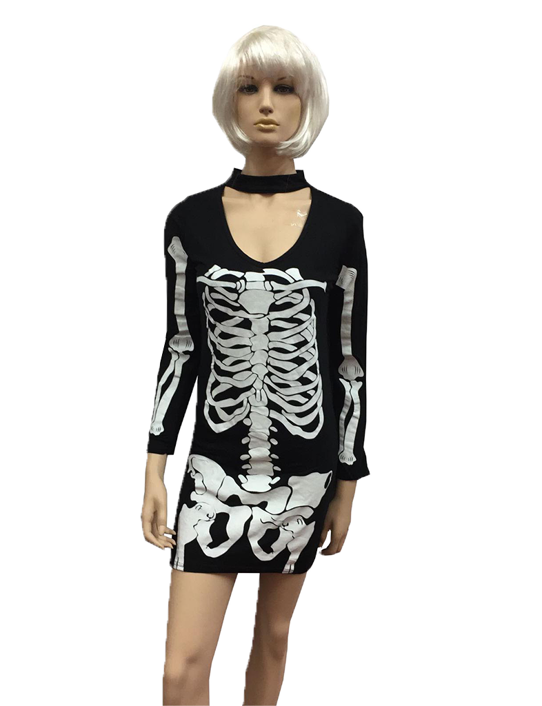 Skeleton bodycon dress online