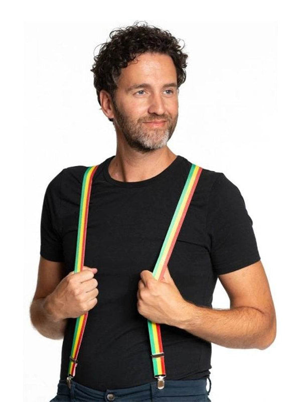 Men's Rainbow Pride, Festival Adjustable Suspender Braces 2.5 cm - thefancydress.co.uk