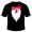 Children's Black Cat Ribbon Print Cotton T-Shirt