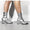 Girls Women's Go Go Boots Mid Calf Block Heel Zipper Boot