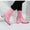 Girls Women's Go Go Boots Mid Calf Block Heel Zipper Boot