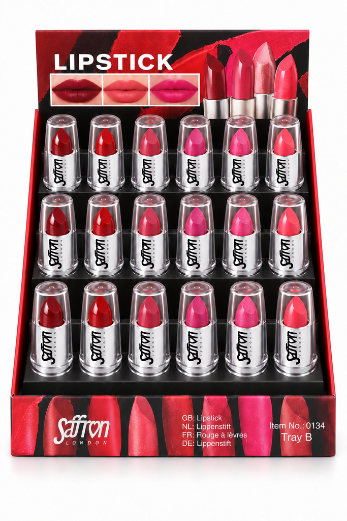 Saffron Pure Matte Lipstick Tray B | Pack of 24