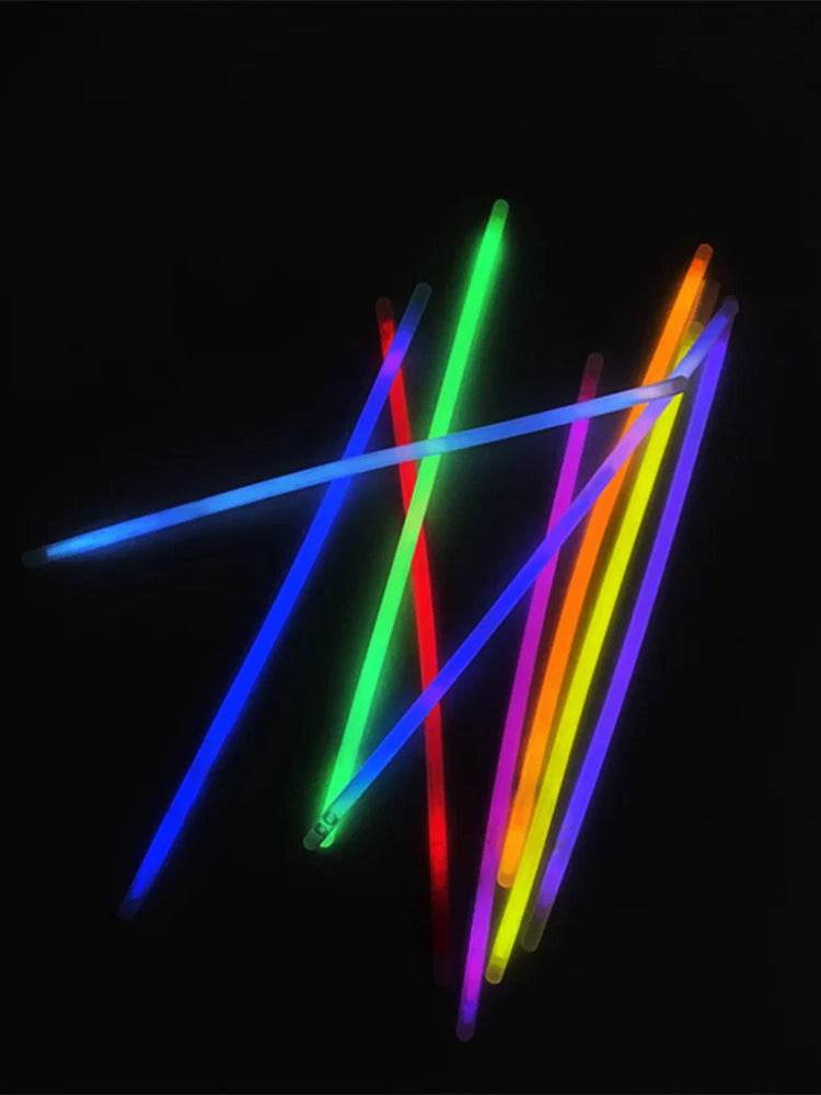 100 Pcs Glow Sticks 8'' (5*200 mm) - thefancydress.co.uk