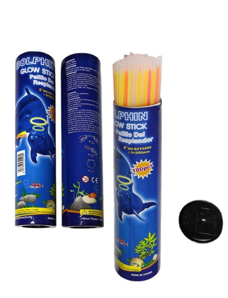 100 Pcs Glow Sticks 8'' (5*200 mm)