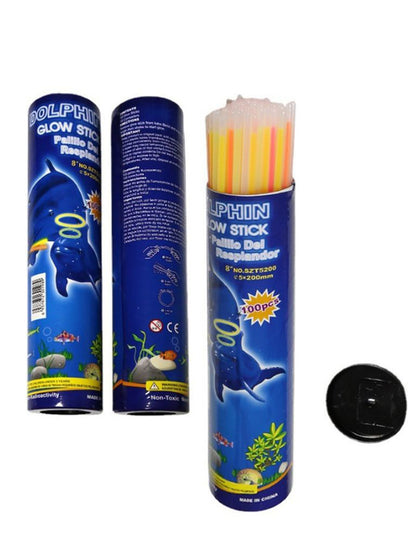 100 Pcs Glow Sticks 8'' (5*200 mm)