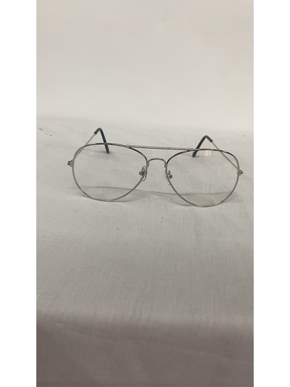 Rose Gold and Silver Frame With Clear Lens Glasses