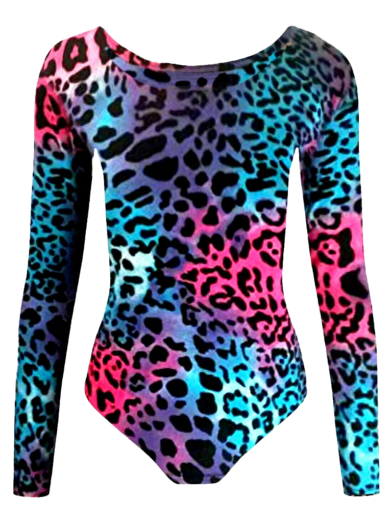 Crazy Chick Girls Patterned Full Sleeve Leotards