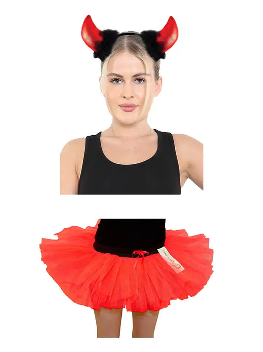 Halloween Devil Dazzle Tutu Set
