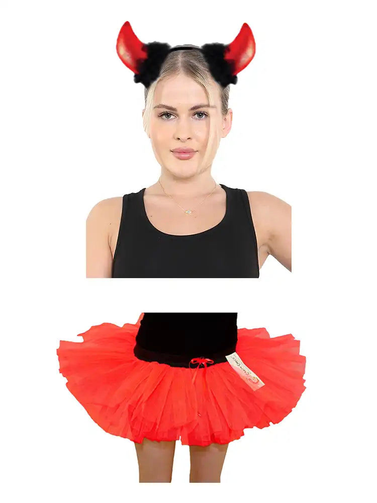 Halloween Devil Dazzle Tutu Set
