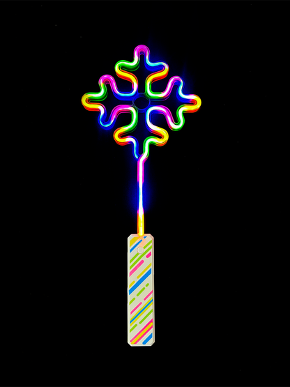 Snowflake Shape Light Up Wand (multicolour light)