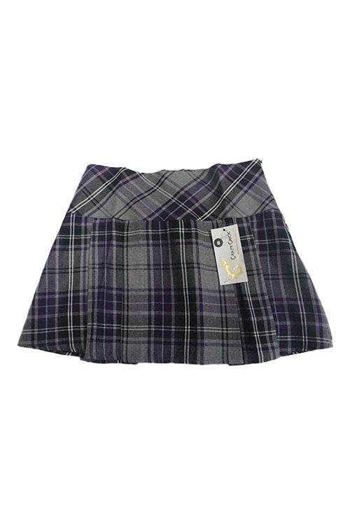 Crazy Chick Pleated Tartan Skirt (12 Inches) - thefancydress.co.uk