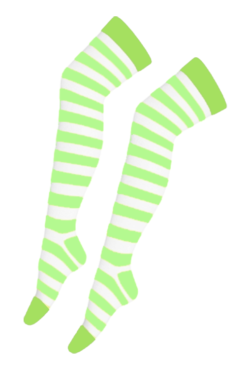 Crazy Chick Stripe OTK Socks