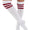 Crazy Chick 3 Stripe Referee OTK Socks