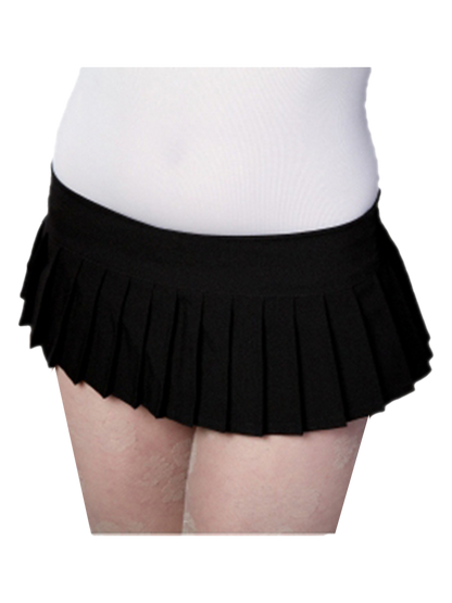 Sexy Adult Plain Mini Pleated Skirt School girl