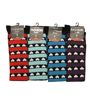 Striped Over The Knee Thigh High Socks