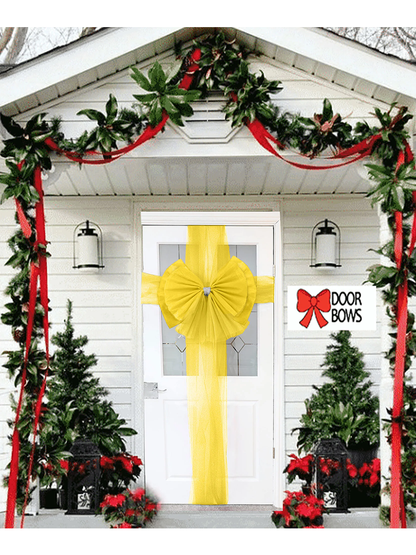 Door Bow Decoration Attractive Front Door Bow Tie