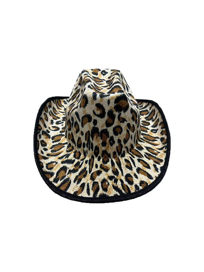 Adult Leopard Print Cowboy Hat Western Head wear