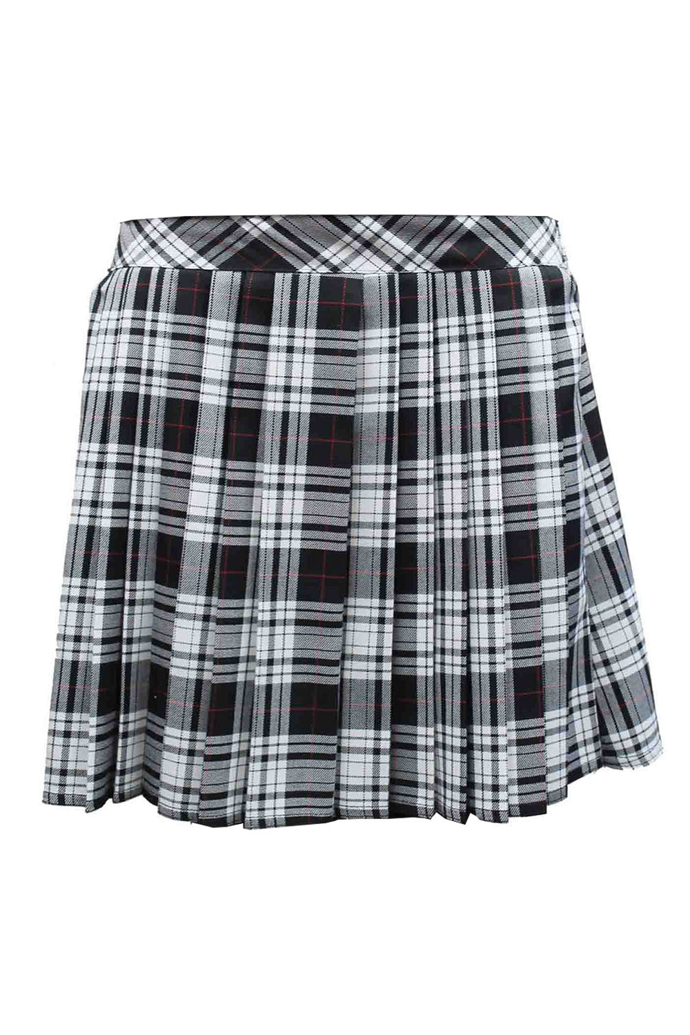 Crazy Chick Adult Pleated Elastic Tartan Skirt (16 Inches)