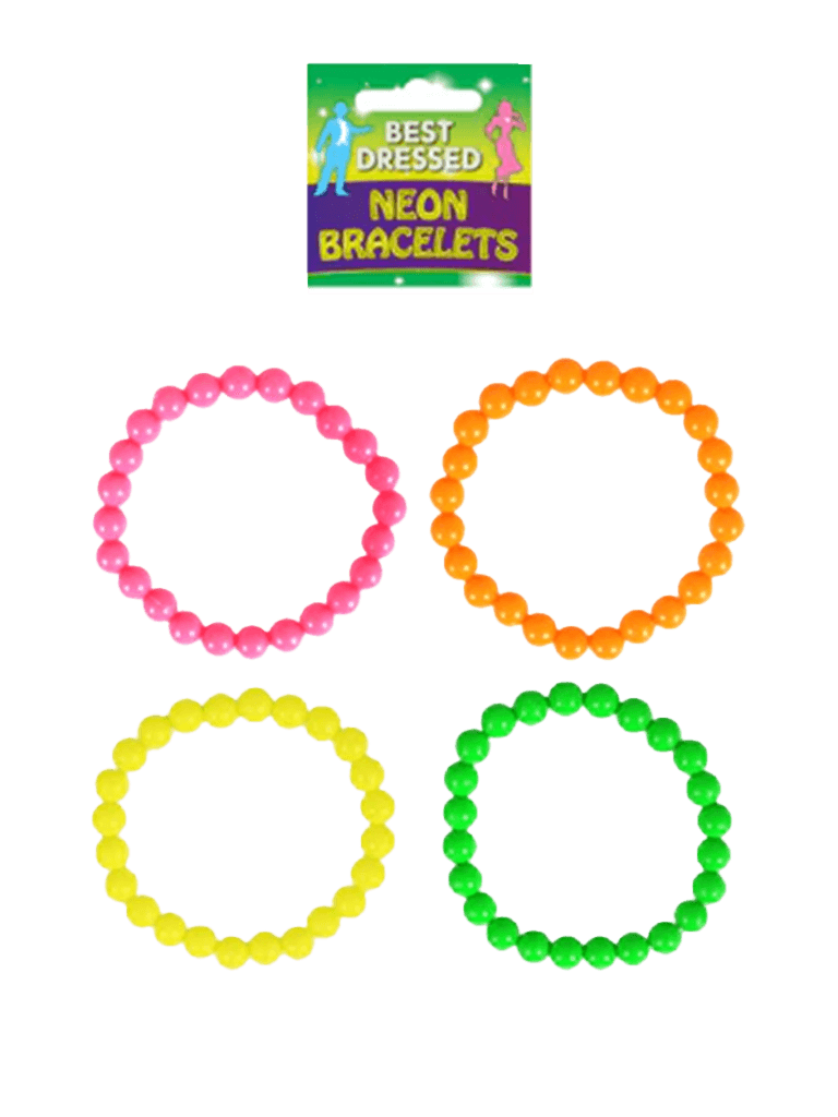 Assorted Neon Bracelets (20cm) - thefancydress.co.uk