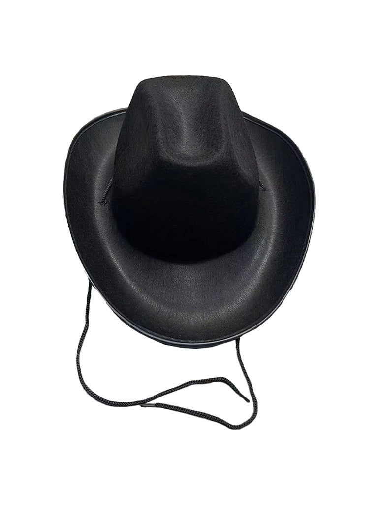 Adult Shiny Western Style Rolled Brim Cowboy Hat