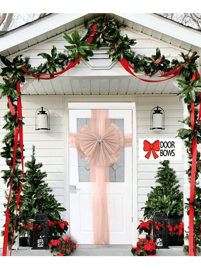 Door Bow Decoration Attractive Front Door Bow Tie