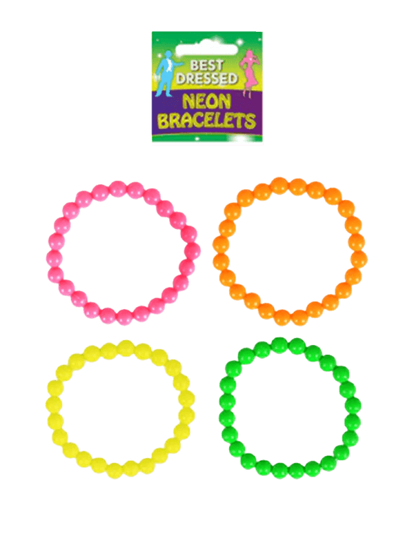 Assorted Neon Bracelets (20cm) - thefancydress.co.uk