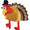 Hat With Turkey 28x45cm