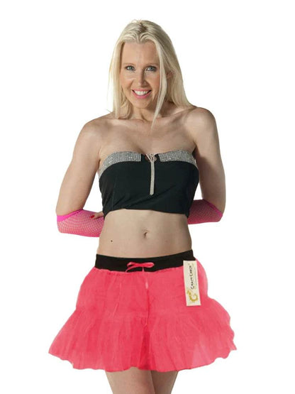 1980s Ladies 2 Layers Neon Tutu Skirts - thefancydress.co.uk