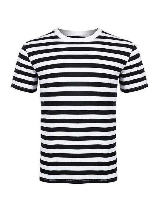 Men's 4Pcs Robber Costume Set– Striped Burglar Costume for Adults - thefancydress.co.uk