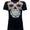 Ladies Horror Mexican Skull Printed Black T-Shirt