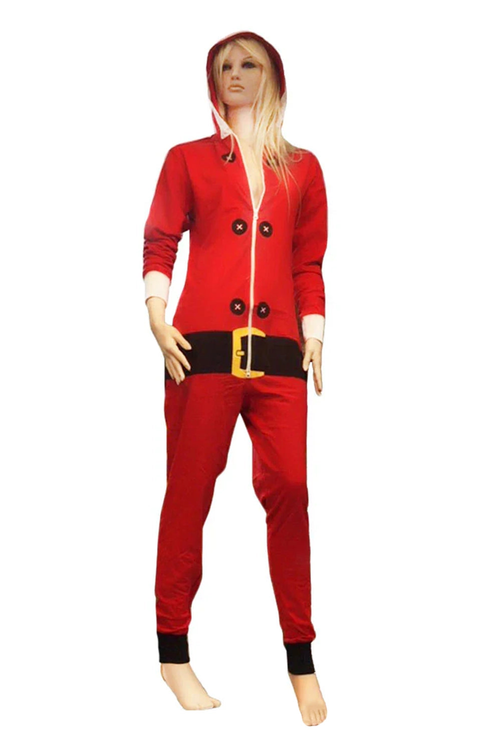 Women's Red Santa Onesie Costume