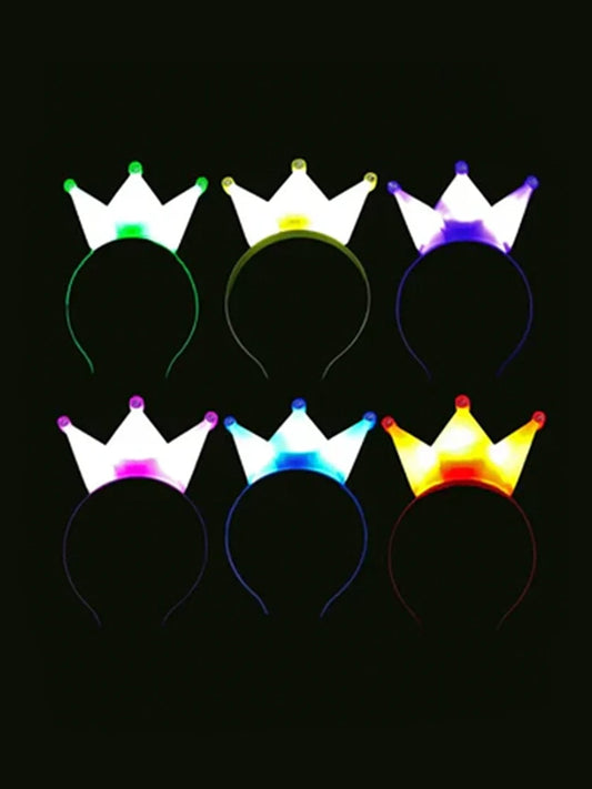 1x Crown Shape Light Up Flashing Headband