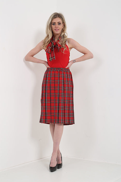 Crazy Chick Box Pleated Tartan Skirt (26 Inches )
