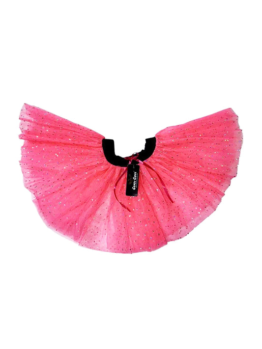 Adult 3 Layer Sequin Tutu Skirt Ballet Dance Wear pink