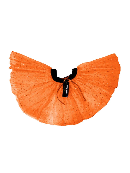 Adult 3 Layer Sequin Tutu Skirt Ballet Dance Wear orange