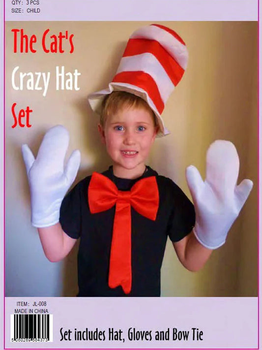 2 PCS Crazy Hat & Gloves Set