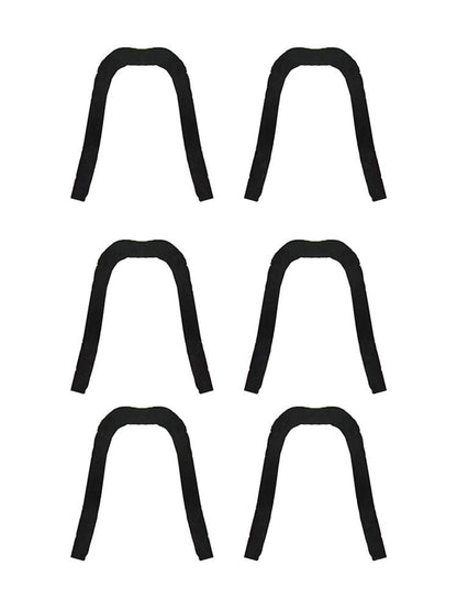 Men's 80's, 90's Fancy Dress Humo'Stache Black Long Mustache - thefancydress.co.uk