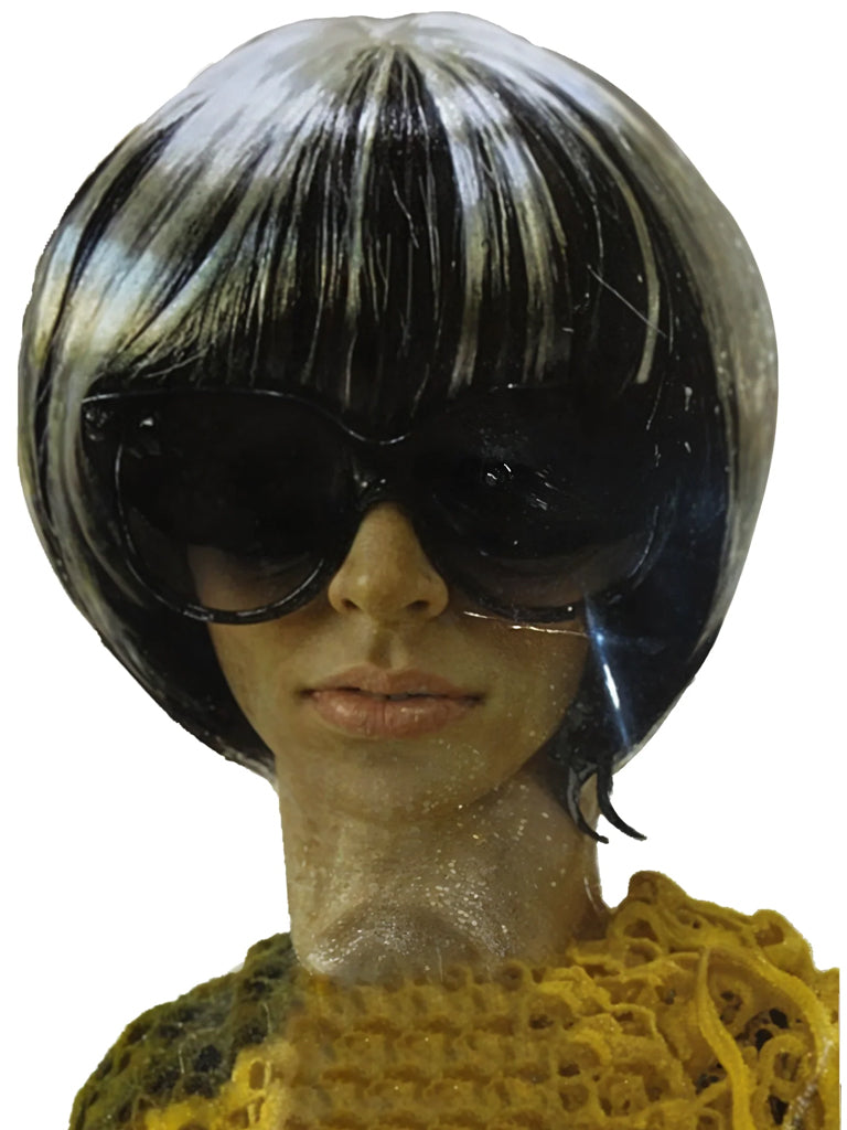 2 Tone Black White Bob Wig