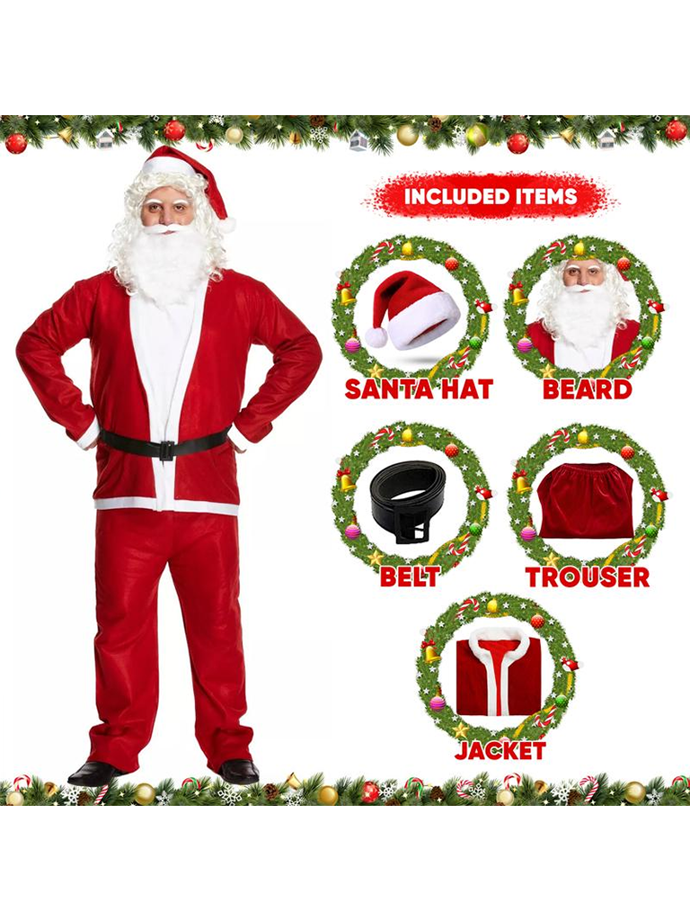 Ultimate Deluxe XL Adult 5PC Santa Suit