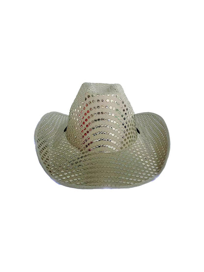 Adult Light-Up Sparkly Sequin Cowboy Hat for Party & Festival