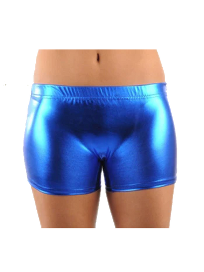 Girls Shiny Metallic Hot Pants