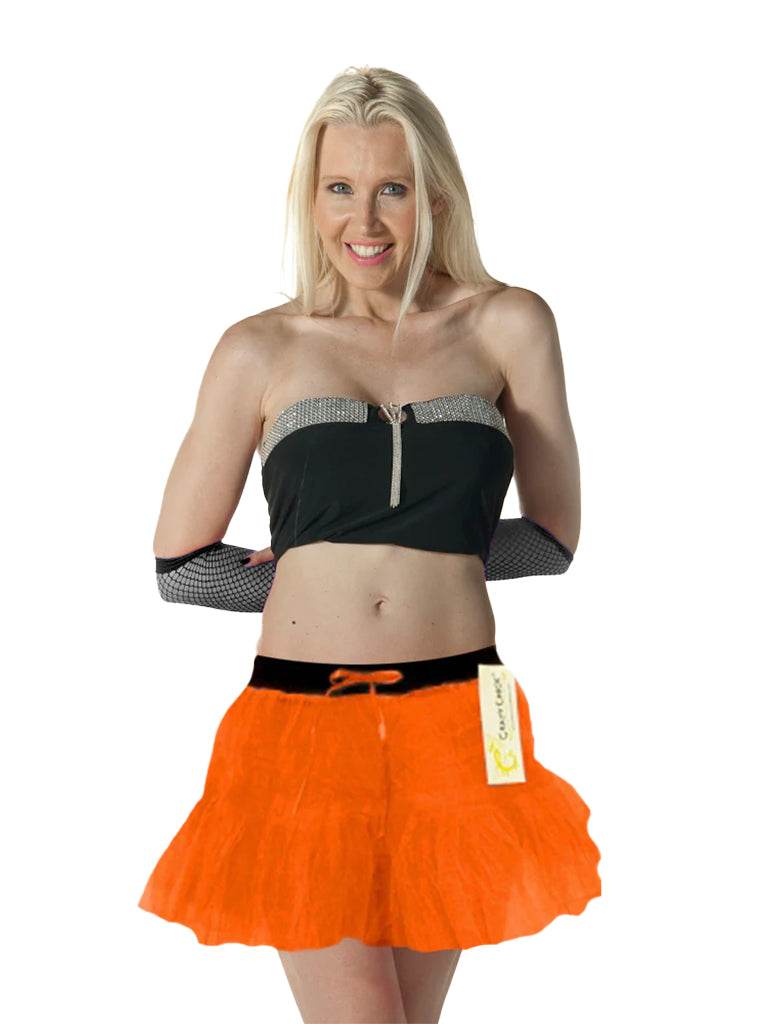 1980s Ladies 2 Layers Neon Tutu Skirts - thefancydress.co.uk
