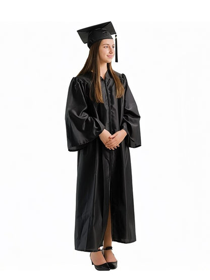 Men's Graduation Gown with Mortarboard Cap