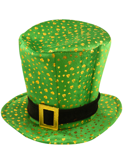 Adult Shamrock Irish Topper Hat With Buckle