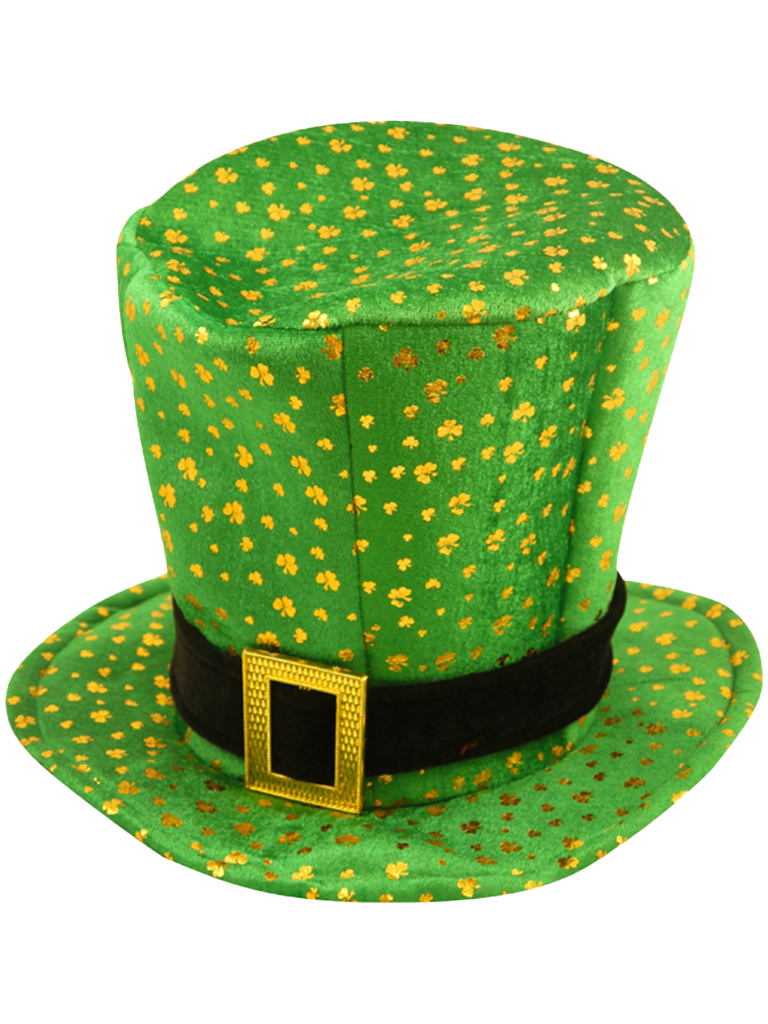 Adult Shamrock Irish Topper Hat With Buckle