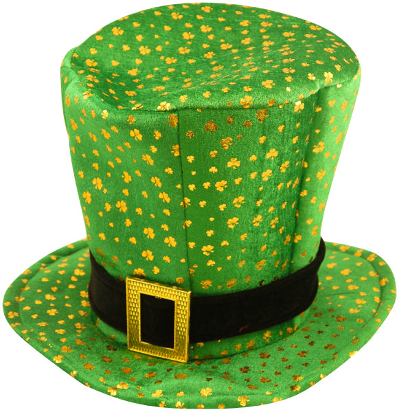 Adult Shamrock Irish Topper Hat With Buckle