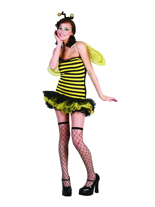 3PC Women’s Honey Bee Costume Set – Dress, Wings & Headpiece