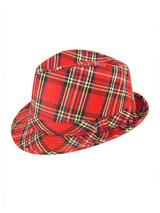 3 Pcs Men's Wear Tartan Set (Hat, Bow Tie, Braces) - thefancydress.co.uk