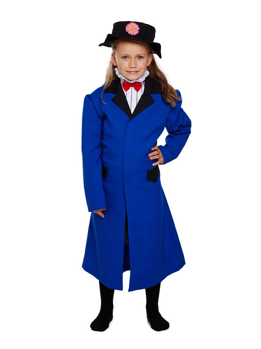 3 Piece Girls Victorian Nanny Dress Up Costume Set